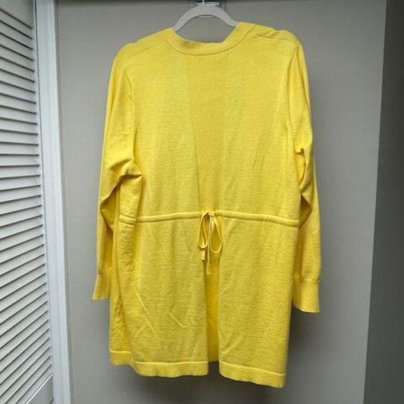 CJ Banks Women's 1X long-sleeved lightweight yellow cardigan sweater. Like new! - Picture 3 of 7